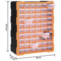 Produktbild för Sortimentskåp med 60 lådor 38x16x47,5 cm