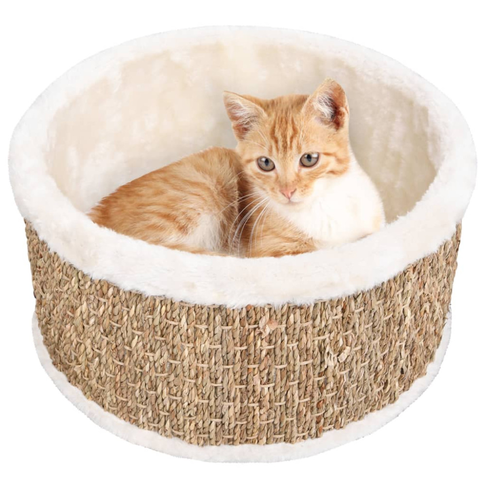 Produktbild för Rund kattkorg 36 cm sjögräs