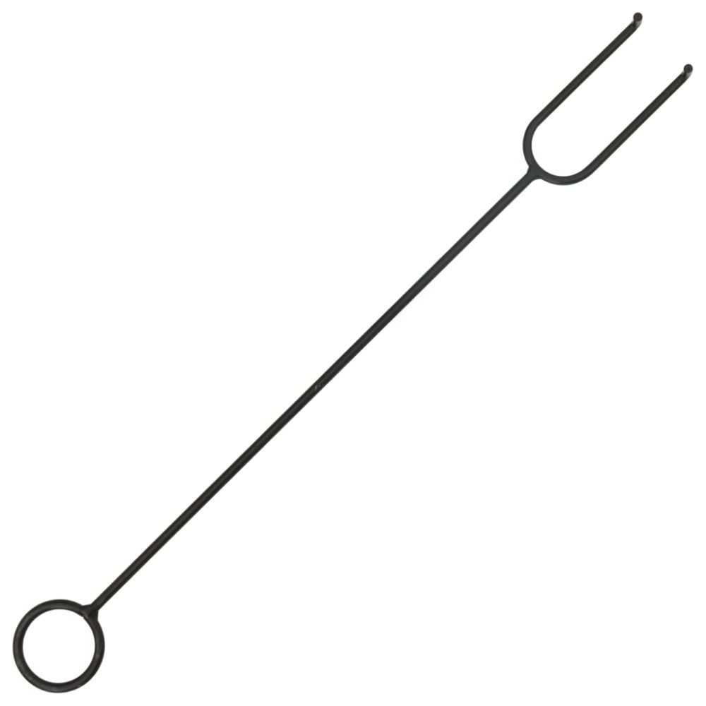 Produktbild för Rustik eldstad med eldgaffel 76 cm XXL stål