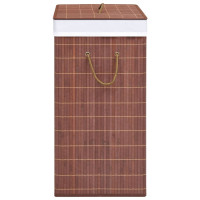 Produktbild för Tvättkorg bambu med 2 sektioner brun 100 L