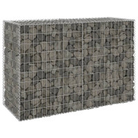Produktbild för Gabionmur galvaniserat stål 150x60x100 cm