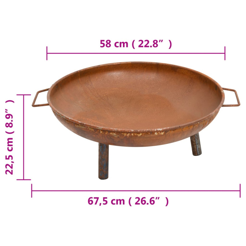 Produktbild för Eldstad 67,5x58x22,5 cm stål