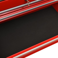 Produktbild för Verktygsvagn med 14 lådor stål röd