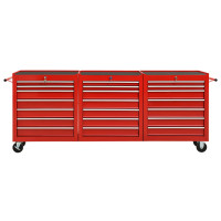 Miniatyr av produktbild för Verktygsvagn med 21 lådor stål röd