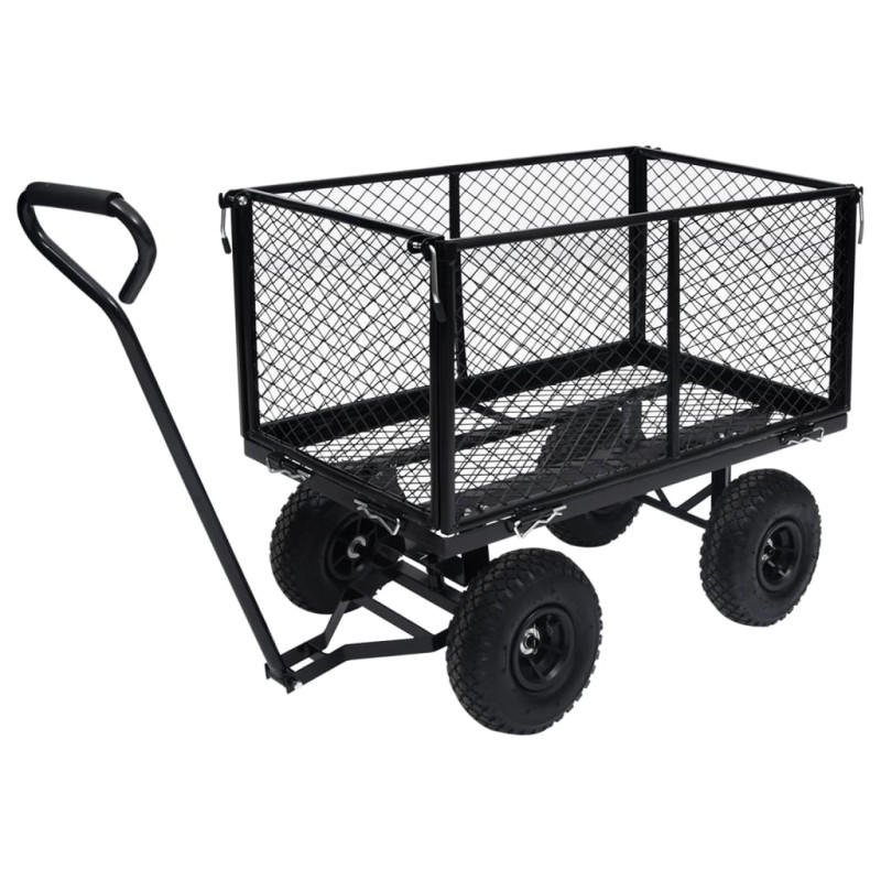 Produktbild för Trädgårdsvagn svart 350 kg