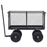 Miniatyr av produktbild för Trädgårdsvagn svart 350 kg
