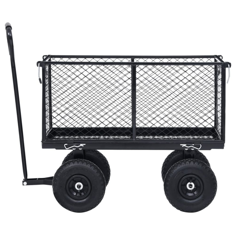 Produktbild för Trädgårdsvagn svart 350 kg