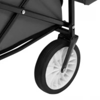 Produktbild för Hopfällbar handvagn med tak stål grå