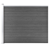 Produktbild för Staketpanel WPC 175x146 cm svart