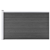 Produktbild för Staketpanel WPC 175x105 cm svart