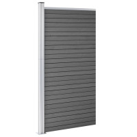 Produktbild för Staketpanel WPC 95x186 cm svart