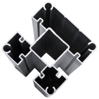 Produktbild för Staketpanel WPC 95x186 cm svart