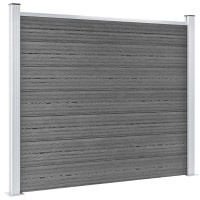 Produktbild för Staketpanel WPC 180x146 cm grå