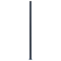 Produktbild för Staketstolpar 2 st mörkgrå 185 cm aluminium