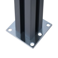 Produktbild för Staketstolpar 2 st mörkgrå 185 cm aluminium