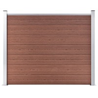 Produktbild för Staketpanel WPC 180x146 cm brun