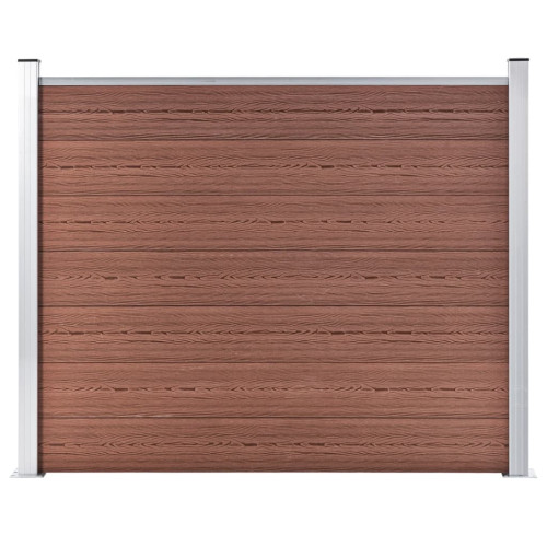 vidaXL Staketpanel WPC 180x146 cm brun