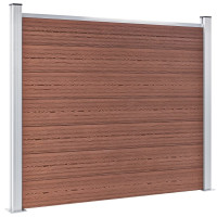 Produktbild för Staketpanel WPC 180x146 cm brun