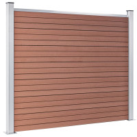 Produktbild för Staketpanel WPC 180x146 cm brun