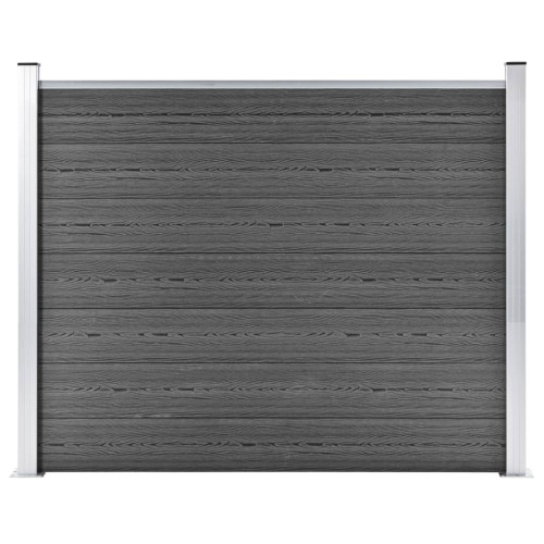 vidaXL Staketpanel WPC 180x146 cm svart