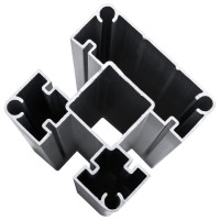 Produktbild för Staketpanel WPC 180x146 cm svart