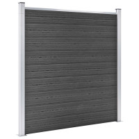 Produktbild för Staketpanel WPC 180x186 cm svart