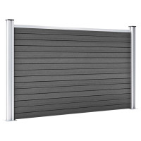 Produktbild för Staketpanel WPC 180x105 cm svart