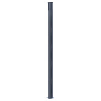 Produktbild för Staketstolpar 3 st mörkgrå 185 cm aluminium