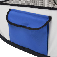 Miniatyr av produktbild för Hopfällbar hundhage med väska blå 145x145x61 cm