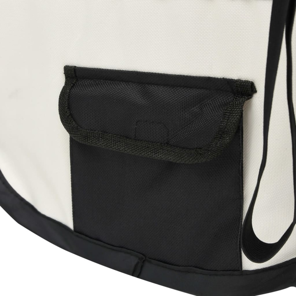 Produktbild för Hopfällbar hundhage med väska svart 110x110x58 cm
