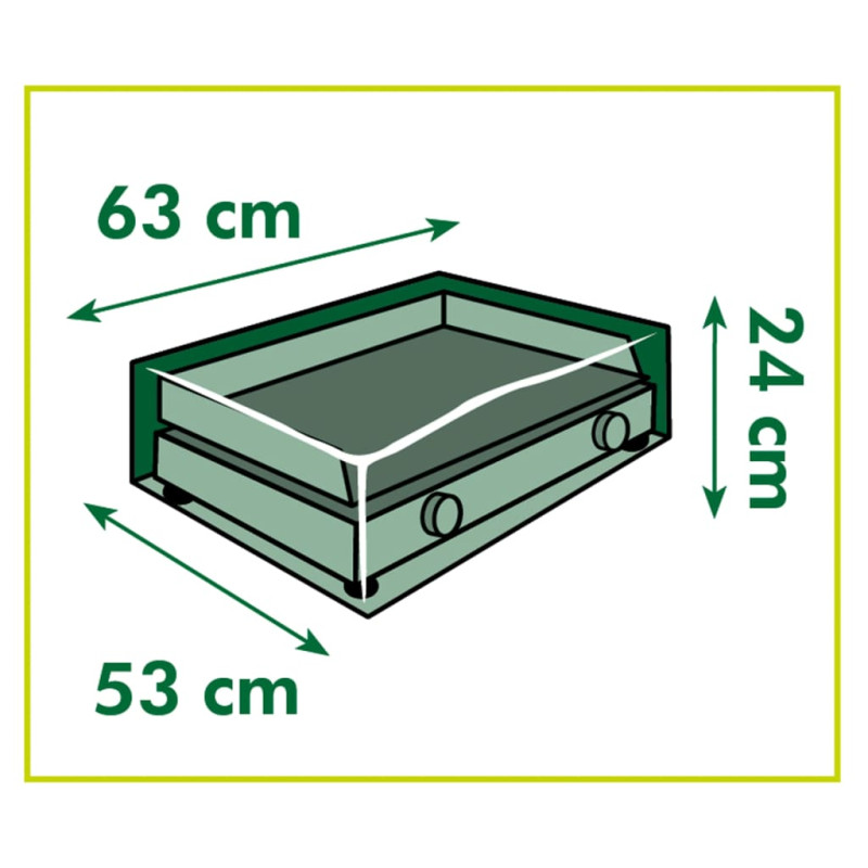 Produktbild för Nature Överdrag för plancha-grill 63x53x24cm