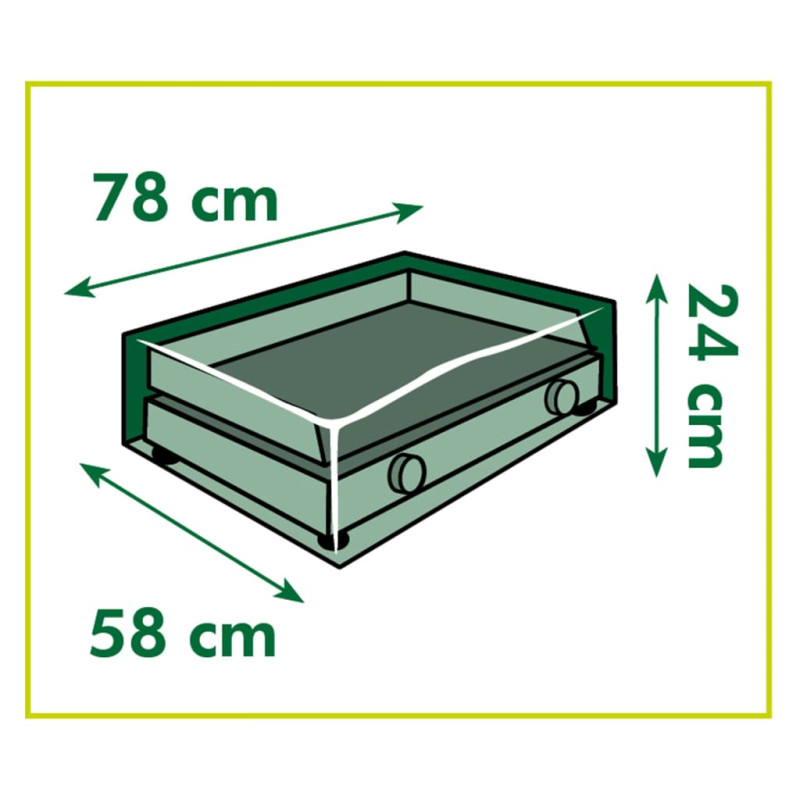 Produktbild för Nature Överdrag för plancha-grill 78x58x24 cm