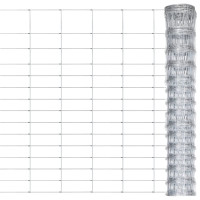 Produktbild för Fårstängsel galvaniserat stål 50x1,6 m silver