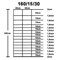 Produktbild för Fårstängsel galvaniserat stål 50x1,6 m silver