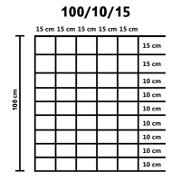 Produktbild för Fårstängsel galvaniserat stål 50x1 m silver