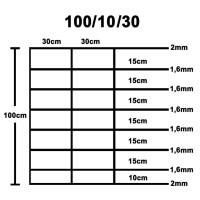 Produktbild för Fårstängsel galvaniserat stål 50x1 m silver