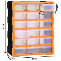 Produktbild för Sortimentskåp med 18 lådor 38x16x47 cm