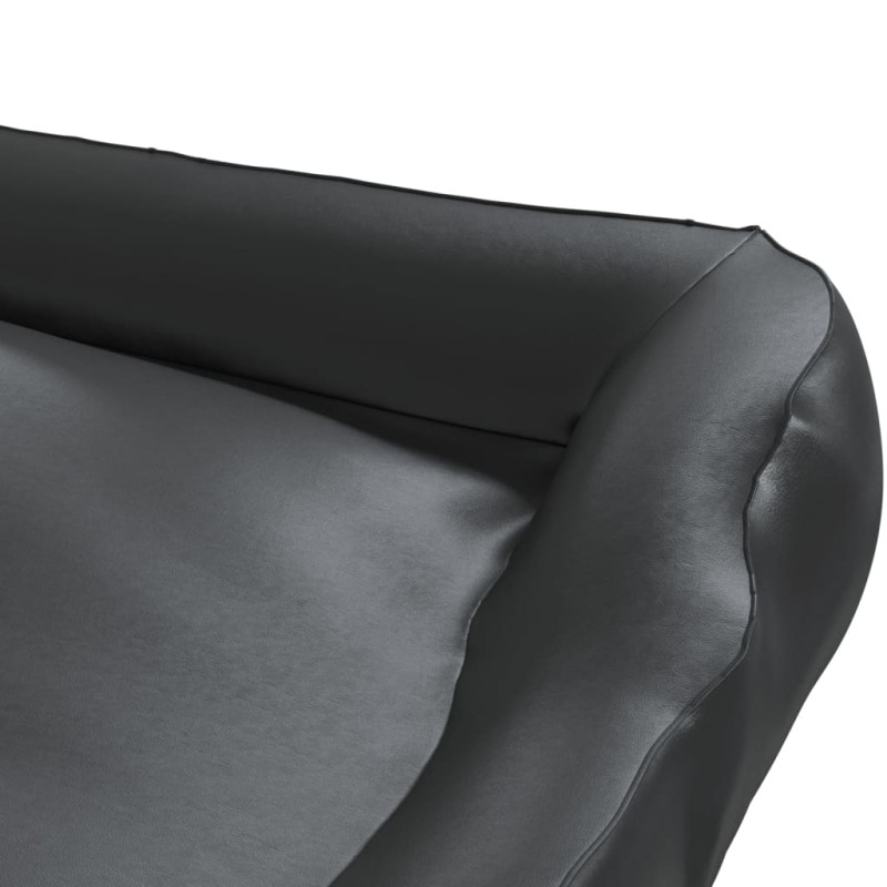 Produktbild för Hundbädd svart 80x68x23 cm konstläder