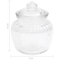 Miniatyr av produktbild för Förvaringsburkar i glas 6 st 500 ml