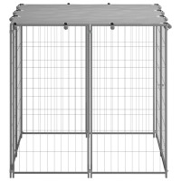 Produktbild för Hundgård silver 110x110x110 cm stål
