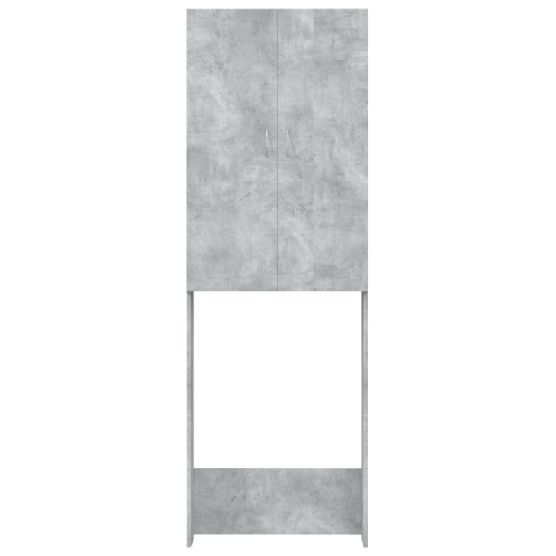 Produktbild för Tvättmaskinsskåp betonggrå 64x25,5x190 cm