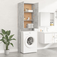 Miniatyr av produktbild för Tvättmaskinsskåp betonggrå 64x25,5x190 cm