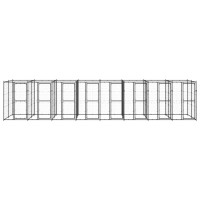 Produktbild för Hundgård för utomhusbruk stål 19,36 m²