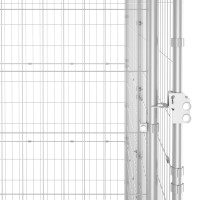 Produktbild för Hundgård för utomhusbruk galvaniserat stål med tak 19,36 m²
