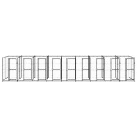 Produktbild för Hundgård för utomhusbruk stål 21,78 m²
