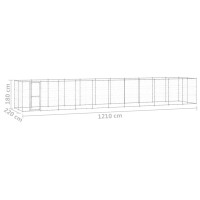 Produktbild för Hundgård för utomhusbruk galvaniserat stål 26,62 m²