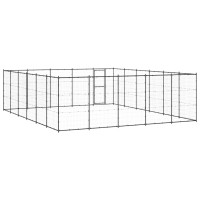 Produktbild för Hundgård för utomhusbruk stål 36,3 m²