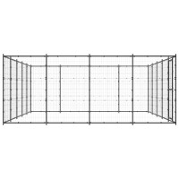 Produktbild för Hundgård för utomhusbruk stål 24,2 m²