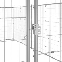 Produktbild för Hundgård för utomhusbruk galvaniserat stål 50,82 m²