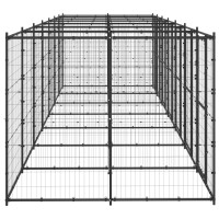 Produktbild för Hundgård för utomhusbruk stål 16,94 m²